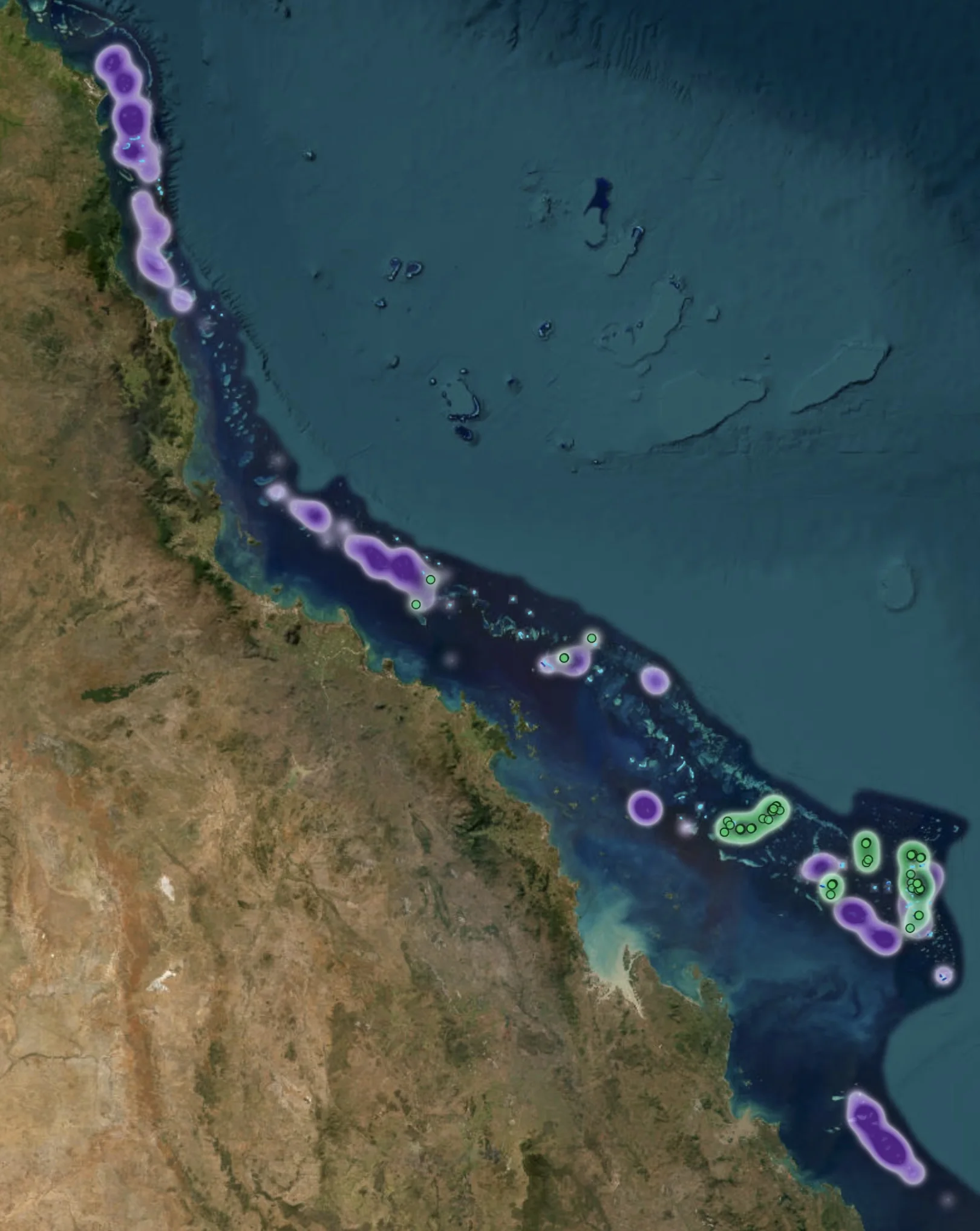Image detections compared with manta tow evidence at reef scale